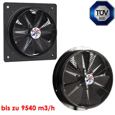 Axiallüfter 8200m³h Ventilator Industrie Metall Lüfter für Fenster und Wände