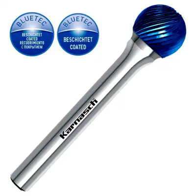 HM Frässtift Kugel 2-16mm HP-5 Schaftfräser Stahl INOX 70 HRC Feinverzahnung KUD