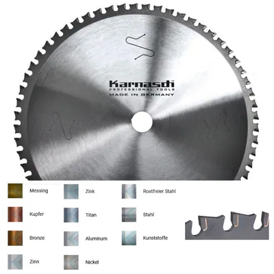 Karnasch HM-Kreissägeblatt Dry-Cutter Baustahl Ø 136-355mm Metall Sägeblatt TFPS