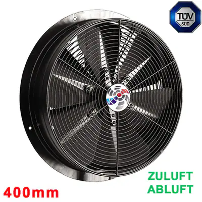 Axialventilator Axiallüfter Wand Fenster Lüfter 400mm Radial Industrie Gebläse