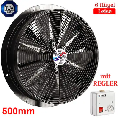 TURBINE Industrie Axial Wand Fenster Ventilator Ø500 Lüfter Gebläse 5500 m3/h mi