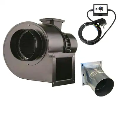 Radialgebläse Radialventilator Radiallüfter 1950m³h+Drehzahlregler + Adapter