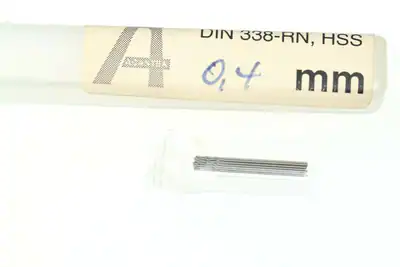 HSS Bohrer Ø0,3 - Ø0,9 Spiralbohrer DIN338