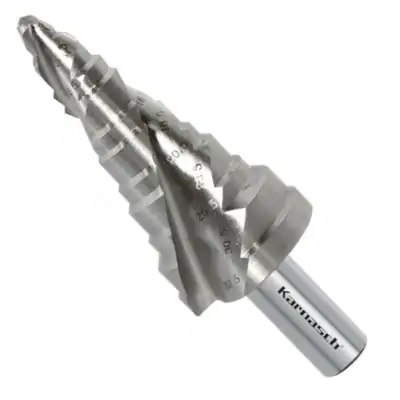 Stufenbohrer HSS-XE 7-32,5 mm, für Kabelverschraubungen, 2 Schneiden, CBN