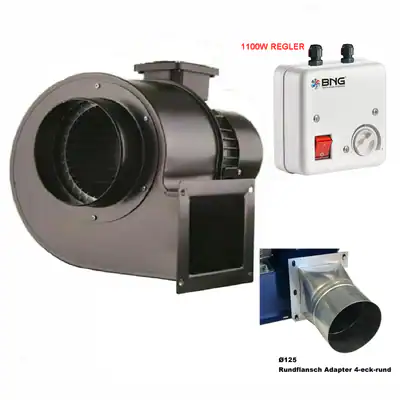 TURBO Zentrifugal Radialgebläse Radialventilator Radiallüfter 1950m³/h 230V