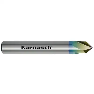 Karnasch VHM-Entgrater Fasenfräser 90 Grad, lang, 0,5-12mm, beschichtet geläppt