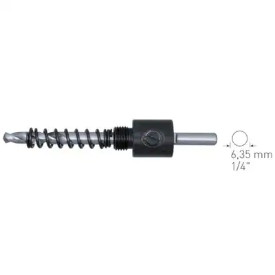 Aufnahmehalter Halter für Bi-Metall Lochsägen Ø 14 - 30mm, runder Schaft 6,35 mm