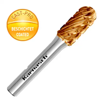 HM Frässtift Walzenrund WRC 10 12mm Guss Fräser Metall Rotierfräser Schaft 6mm