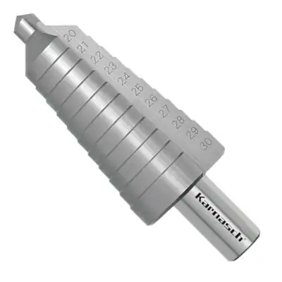 Stufenbohrer Spirale HSS-XE, d=20-30 mm, CBN geschliffen, 2 Schneiden, Karnasch