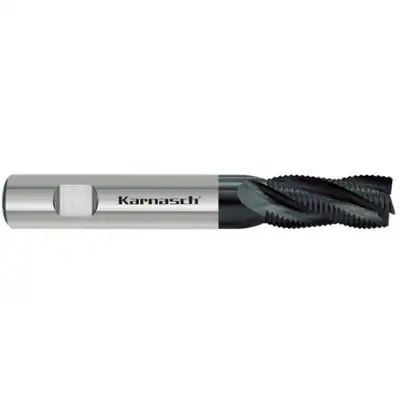 Karnasch HSSX-V2 Feinschruppfräser 4-Schneiden DIN 1835B Stahl Edelstahl Titan