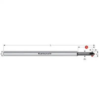 Karnasch VHM-Entgrater 45° Vorwärts und Rückwärts - extra lang UFX-3 306491