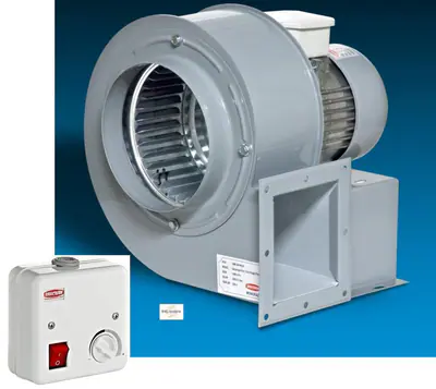 TURBO Radialgebläse Zentrifugal Radialventilator Radiallüfter 1800m³h+ 5A Regler