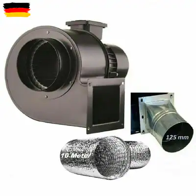 Radialventilator FLANSCH + FLEXROHR Luftabsaugung Zentrifugal Radial /Gebläse#