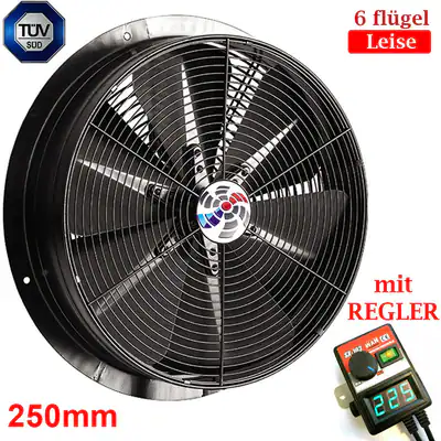 Turbo Axialventilator 250mm Axiallüfter Geblase mit REGLER