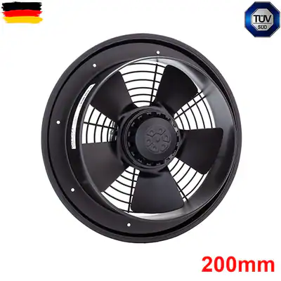 Axialventilator Gebläse 200mm Wand Fenster Ventilator 680/790m3/h mit REGLER
