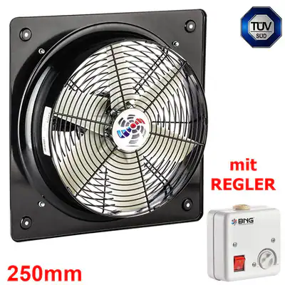 Axiallüfter Axial Ventilator Industrie Metall Wandlüfter Ø250mm 1810m³/h +REGLER
